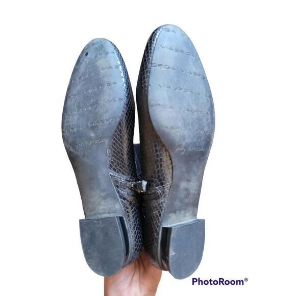 Via Spiga Over the Knee Snake Skin Leather Boots 7M - Picture 7 of 8